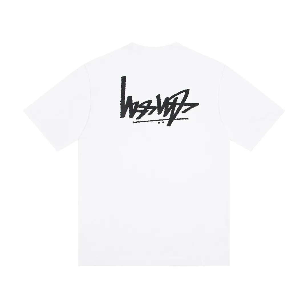 🔥 048# P55 （In Stock ） Stussy logo T Same Style ：Black White Size：S M L XL ： 260 ：